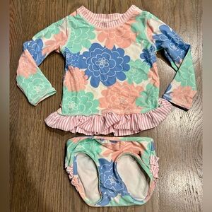 Ruffle Butts Rashguard Swim